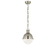 Antique Nickel & White Glass | Hicks Small Pendant | Valley Ridge Furniture