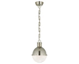 Antique Nickel & White Glass | Hicks Small Pendant | Valley Ridge Furniture
