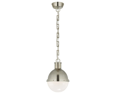 Antique Nickel & White Glass | Hicks Small Pendant | Valley Ridge Furniture