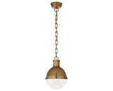 Hand-Rubbed Antique Brass & White Glass | Hicks Small Pendant | Valley Ridge Furniture