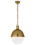 Hand-Rubbed Antique Brass & White Glass | Hicks Large Pendant | Valley Ridge Furniture