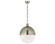 Antique Nickel & White Glass | Hicks Extra Large Pendant | Valley Ridge Furniture