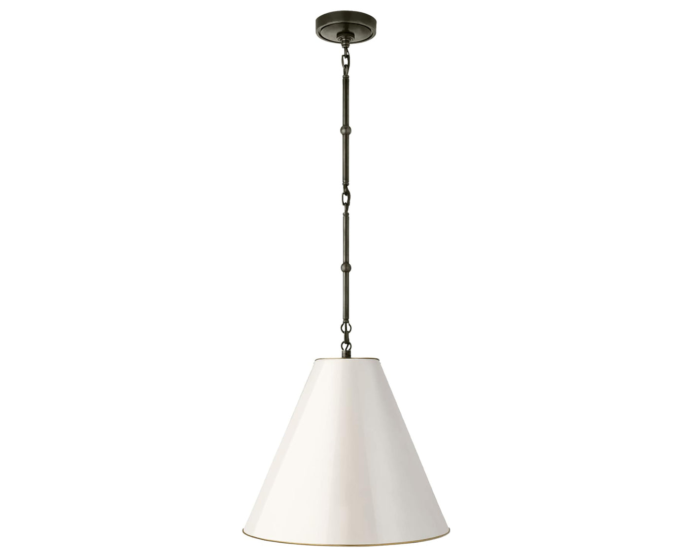 Bronze and Antique White | Goodman Small Hanging Light | Valley Ridge Furniture