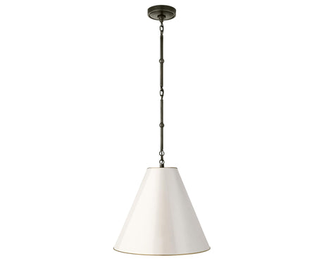 Bronze and Antique White | Goodman Small Hanging Light | Valley Ridge Furniture