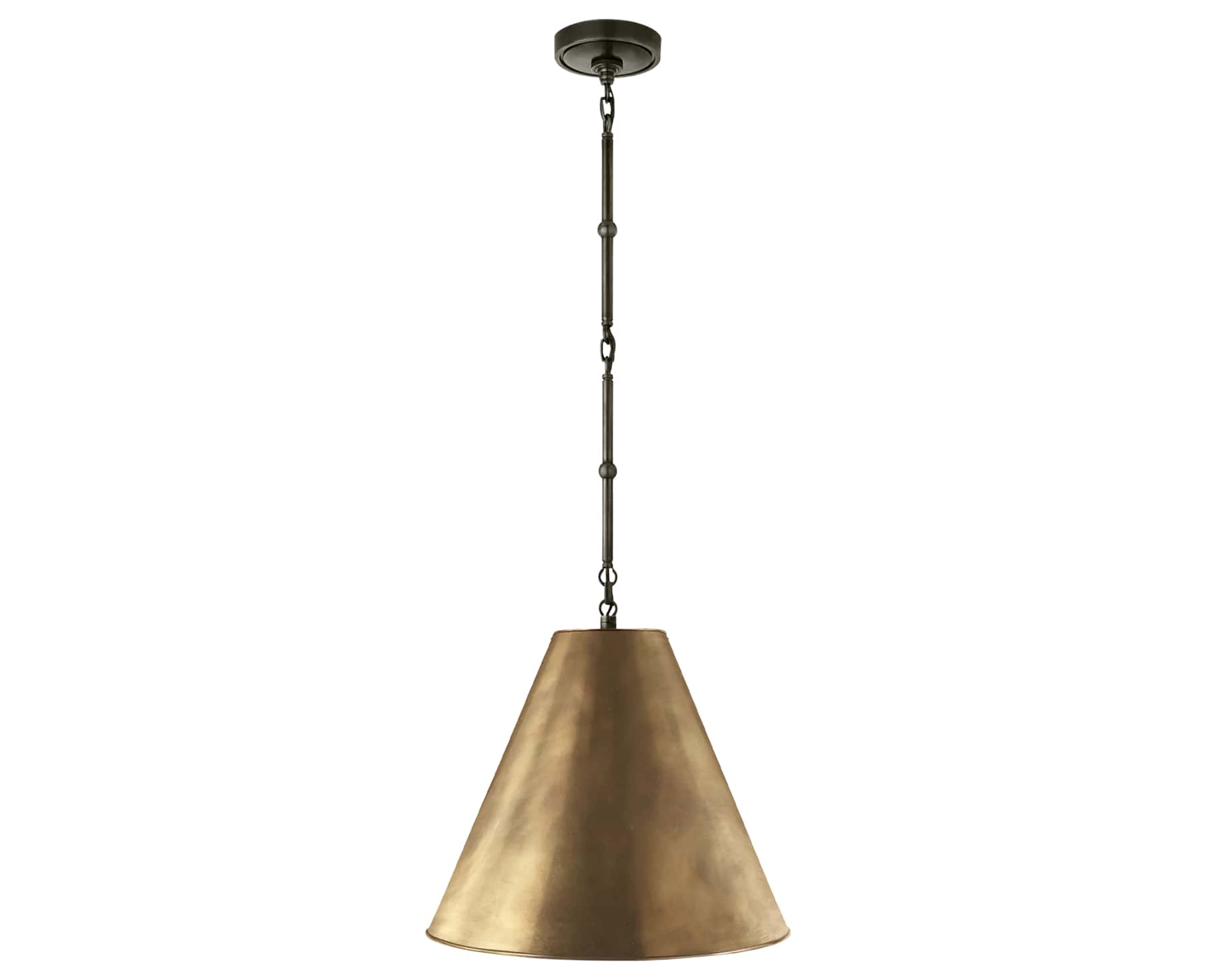 Bronze and Hand-Rubbed Antique Brass | Goodman Small Hanging Light | Valley Ridge Furniture