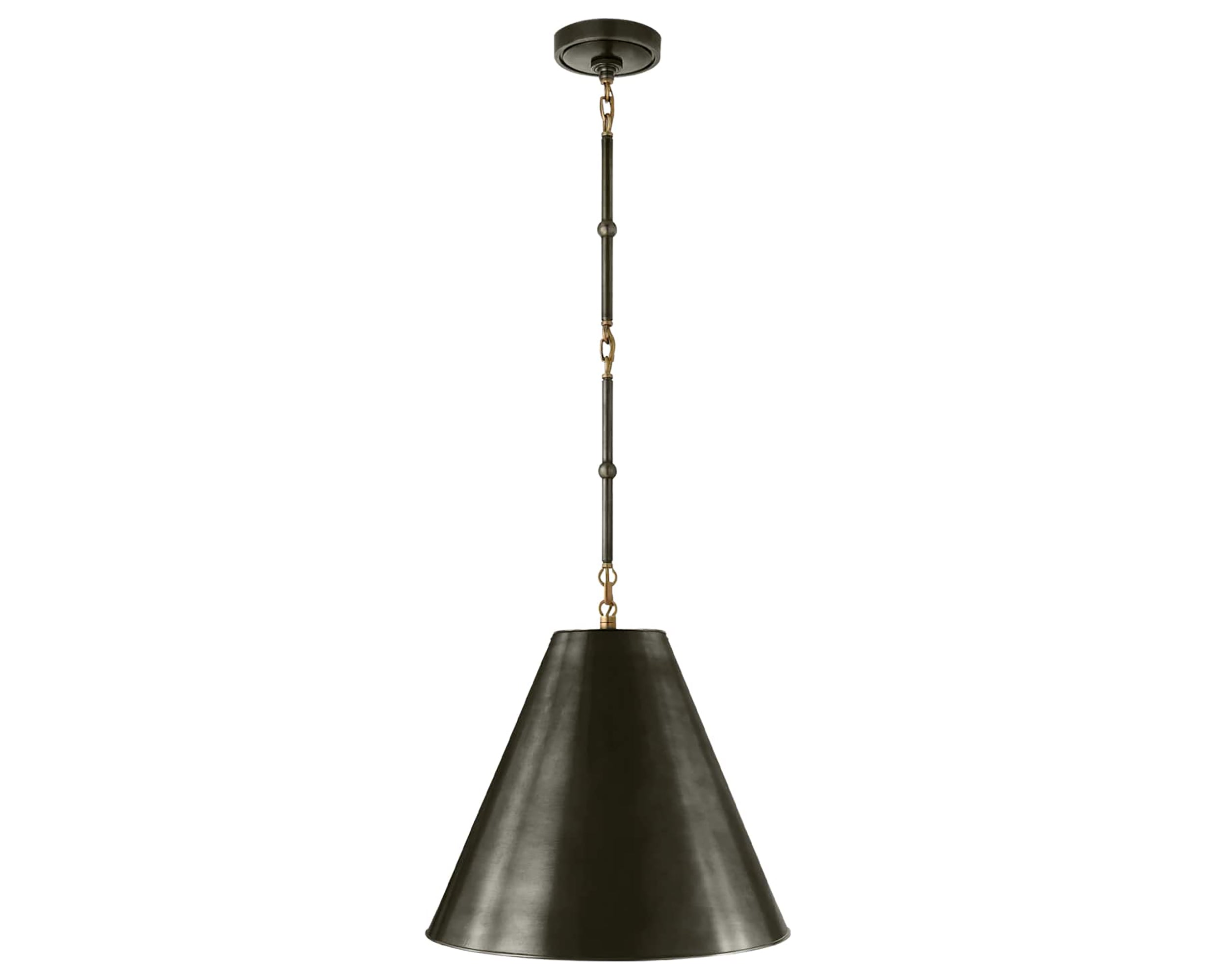 Bronze and Antique Brass with Bronze | Goodman Small Hanging Light | Valley Ridge Furniture