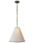 Bronze and Antique Brass and Natural Paper with Black Trim | Goodman Small Hanging Light | Valley Ridge Furniture