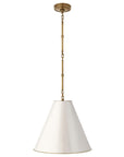 Hand-Rubbed Antique Brass and Antique White | Goodman Small Hanging Light | Valley Ridge Furniture
