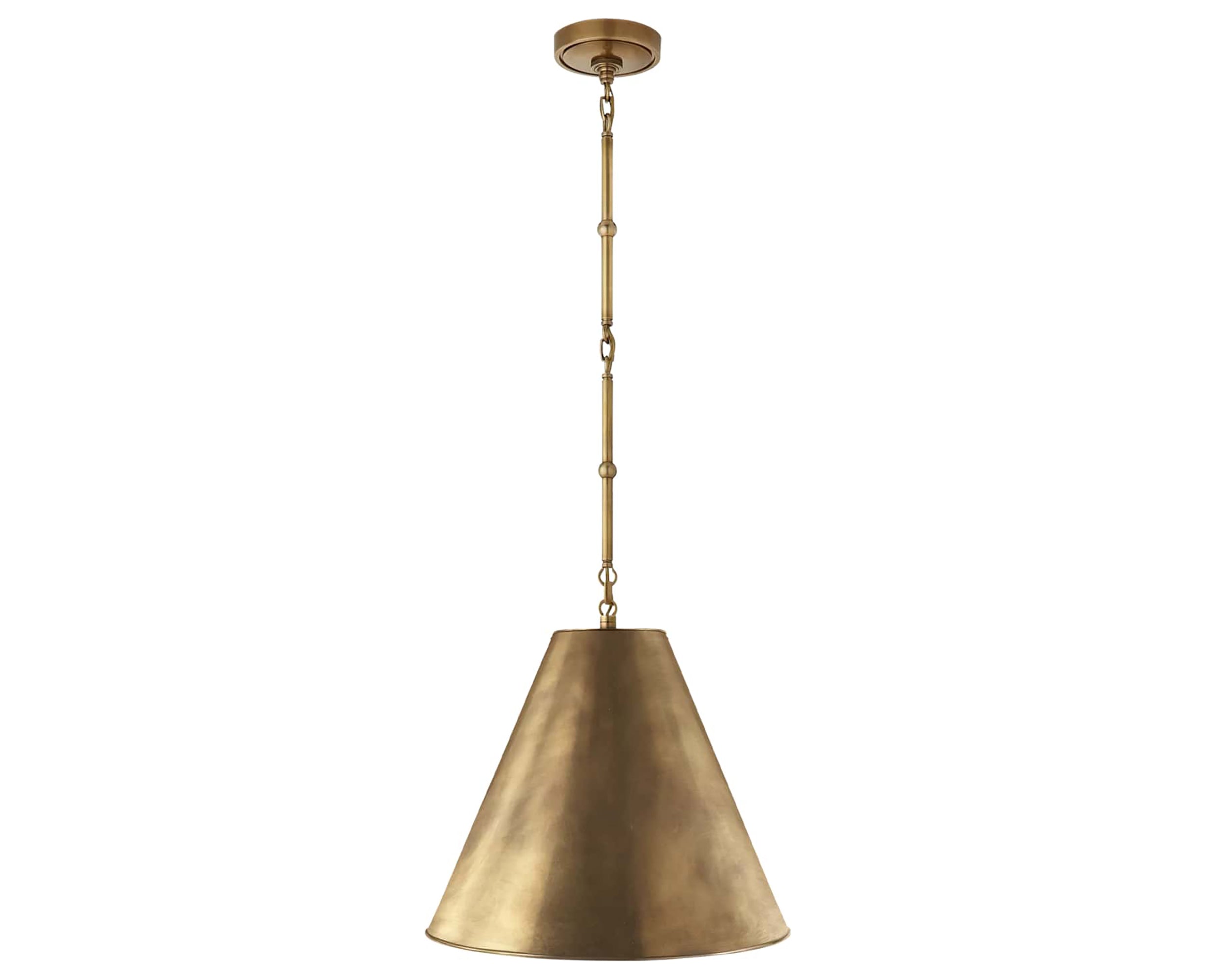 Hand-Rubbed Antique Brass and Hand-Rubbed Antique Brass | Goodman Small Hanging Light | Valley Ridge Furniture