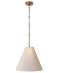 Hand-Rubbed Antique Brass and Natural Paper | Goodman Small Hanging Light | Valley Ridge Furniture