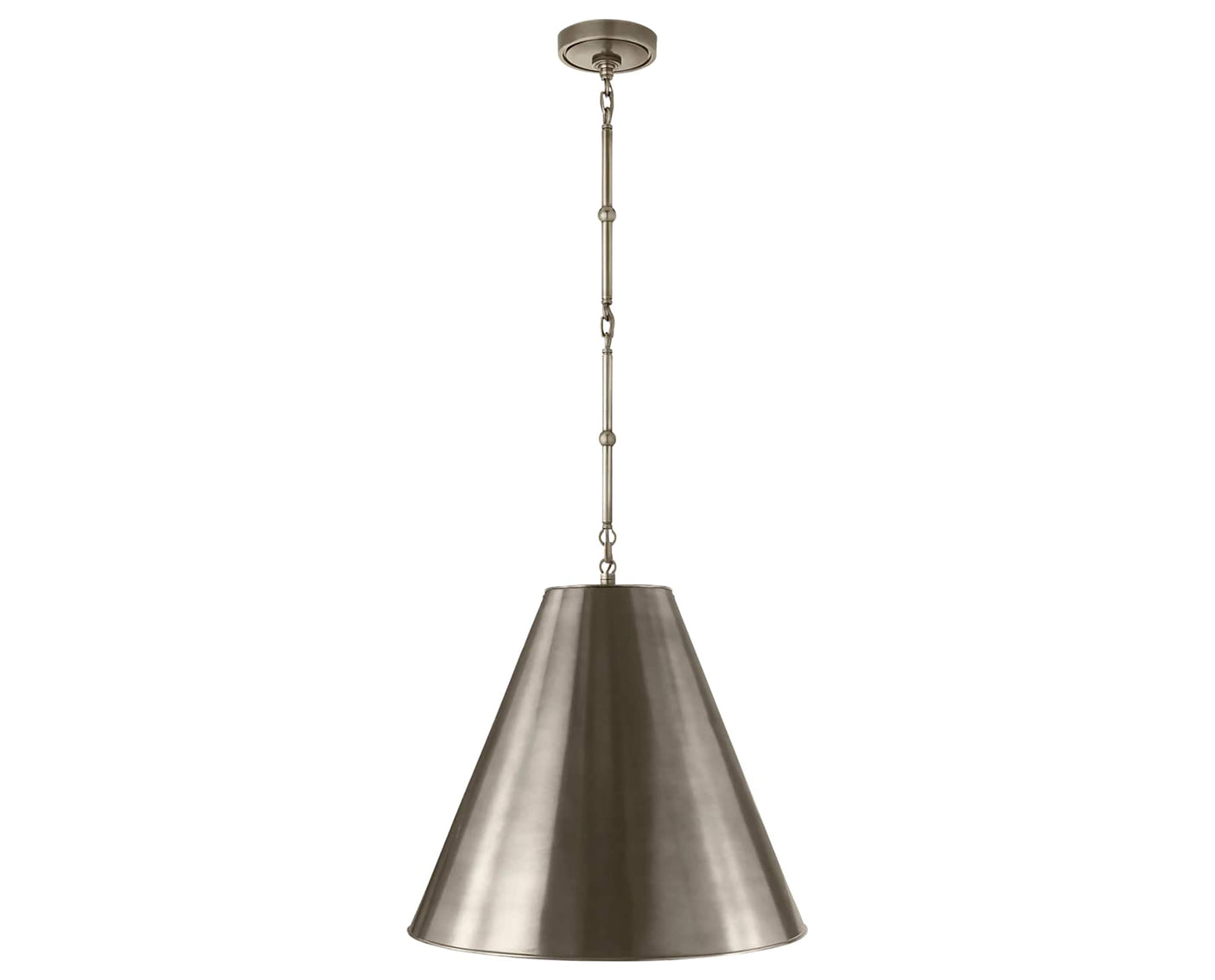 Antique Nickel and Antique Nickel | Goodman Medium Hanging Light | Valley Ridge Furniture