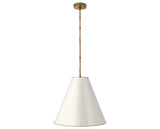 Hand-Rubbed Antique Brass and Antique White | Goodman Medium Hanging Light | Valley Ridge Furniture