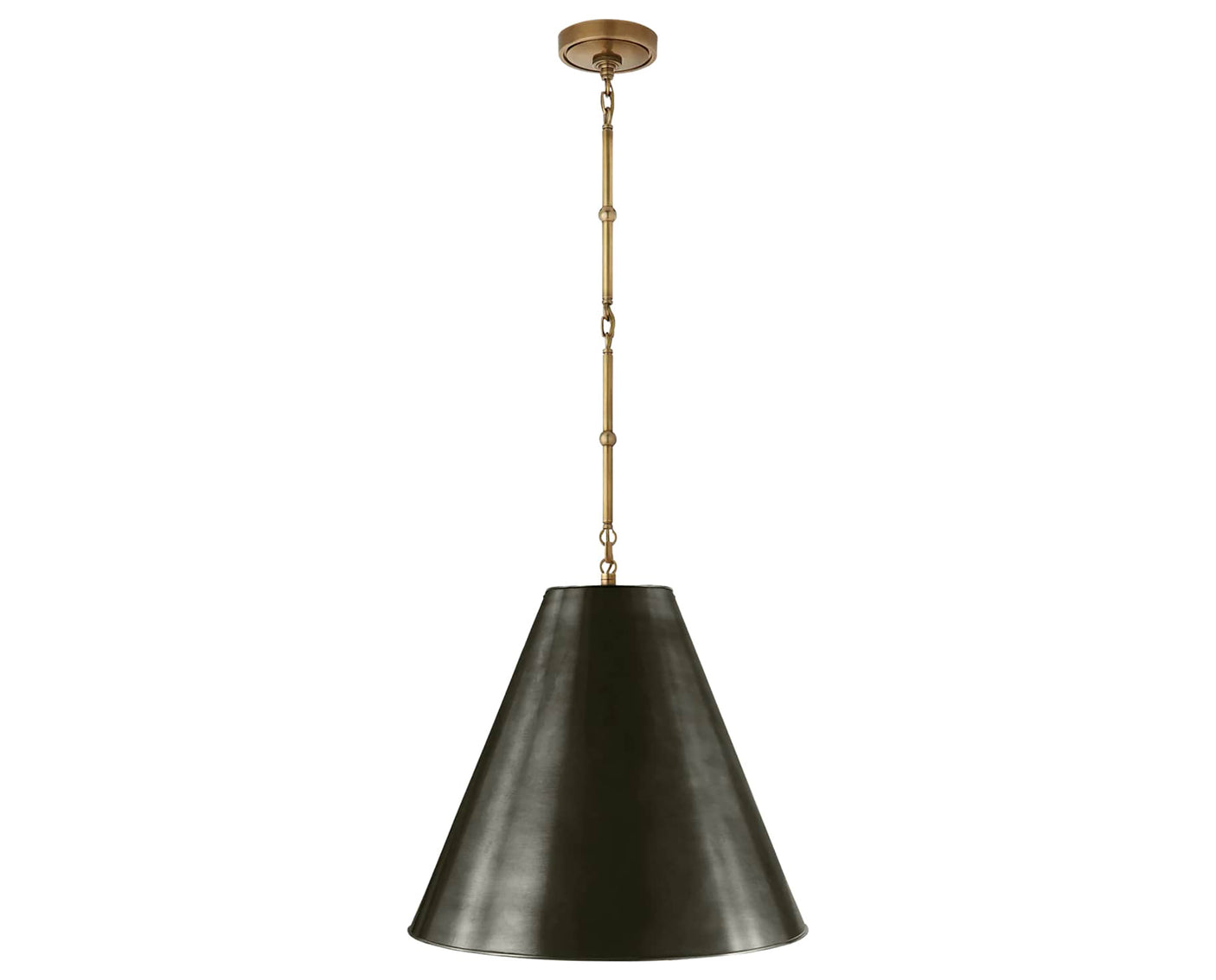Hand-Rubbed Antique Brass and Bronze | Goodman Medium Hanging Light | Valley Ridge Furniture