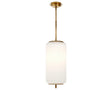 Hand-Rubbed Antique Brass & White Glass | Eden Medium Pendant | Valley Ridge Furniture