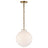 Hand-Rubbed Antique Brass and White Glass | Katie Globe Pendant | Valley Ridge Furniture