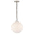Polished Nickel and White Glass | Katie Globe Pendant | Valley Ridge Furniture