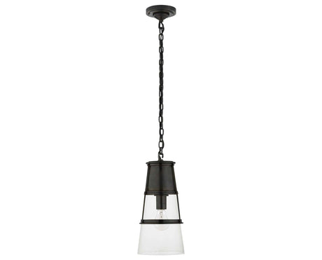 Bronze and Clear Glass | Robinson Medium Pendant | Valley Ridge Furniture