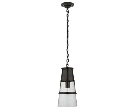 Bronze and Seeded Glass | Robinson Medium Pendant | Valley Ridge Furniture