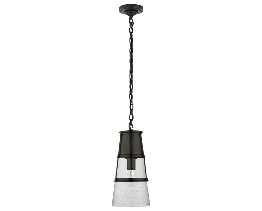 Bronze and Seeded Glass | Robinson Medium Pendant | Valley Ridge Furniture