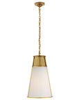 Hand-Rubbed Antique Brass and White Glass | Robinson Large Pendant | Valley Ridge Furniture