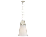 Polished Nickel and White Glass | Robinson Large Pendant | Valley Ridge Furniture