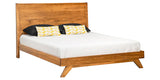Brushwork Maple Wheat | Handstone Tribeca Queen Platform Bed w/Wood Headboard | Valley Ridge Furniture