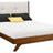 Brushwork Maple Mocha | Handstone Tribeca Queen Platform Bed w/Fabric Headboard | Valley Ridge Furniture