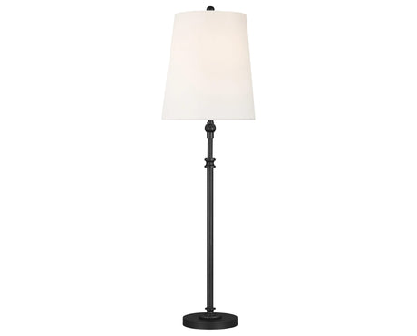 Aged Iron & White Linen Fabric | Capri Buffet Lamp | Valley Ridge Furniture