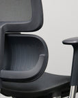 Slate Performance Mesh & Polished Aluminum | BDI Voca Task Chair | Valley Ridge Furniture